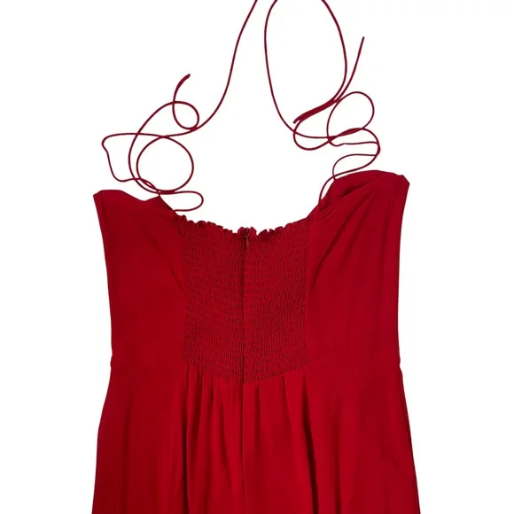 Reformation Kourtney Dress - Red - Midi Dress - Strappy - Size 12 - Picture 6 of 9